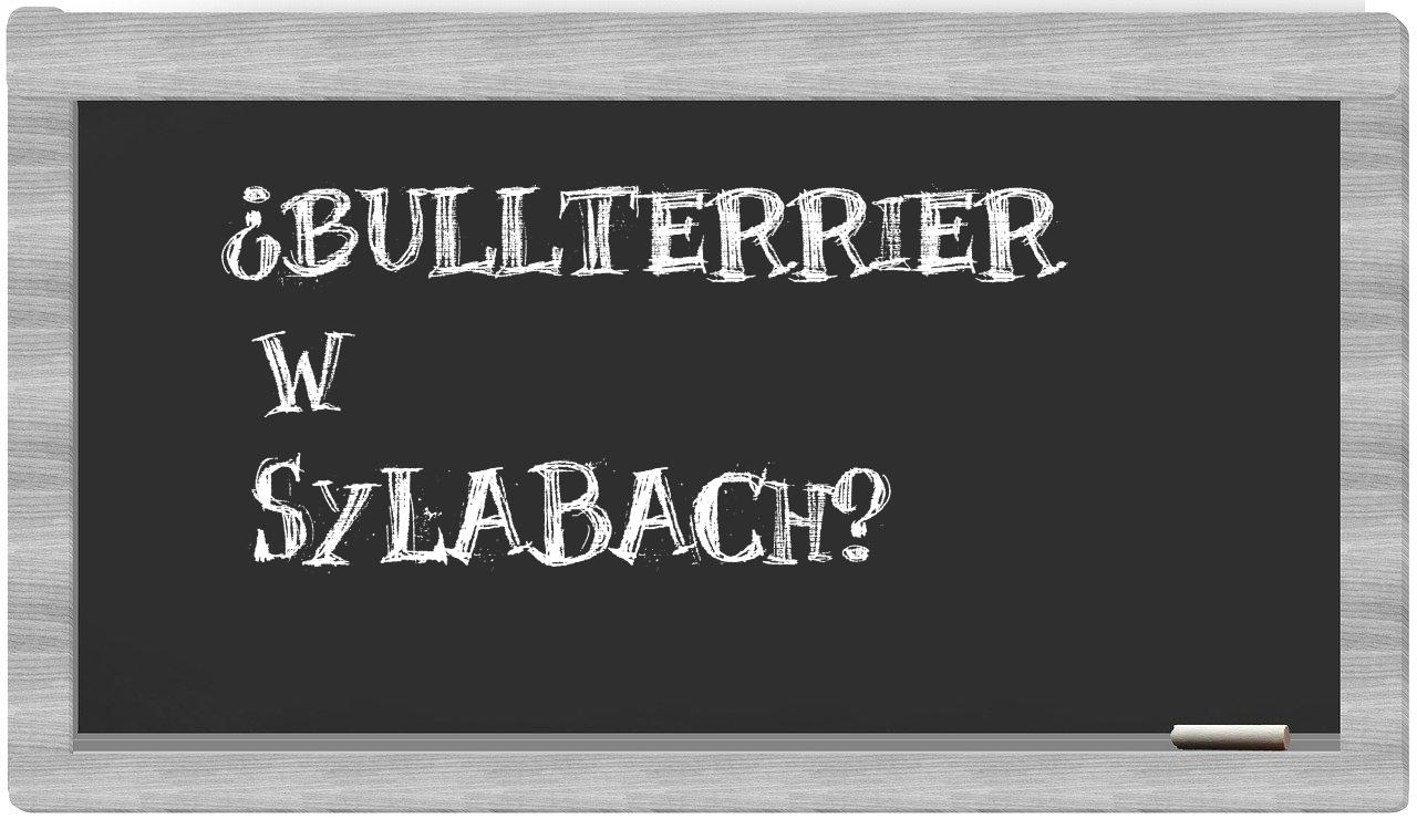bullterrier in syllables