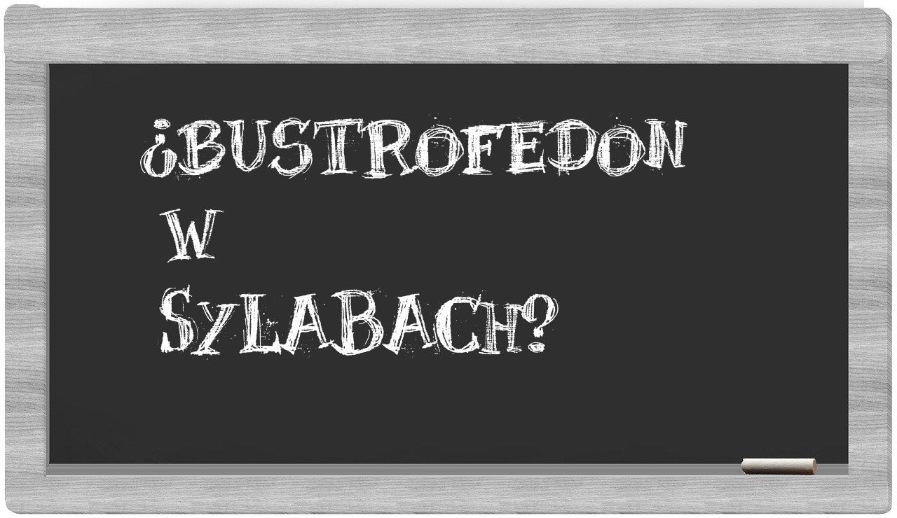 bustrofedon in syllables