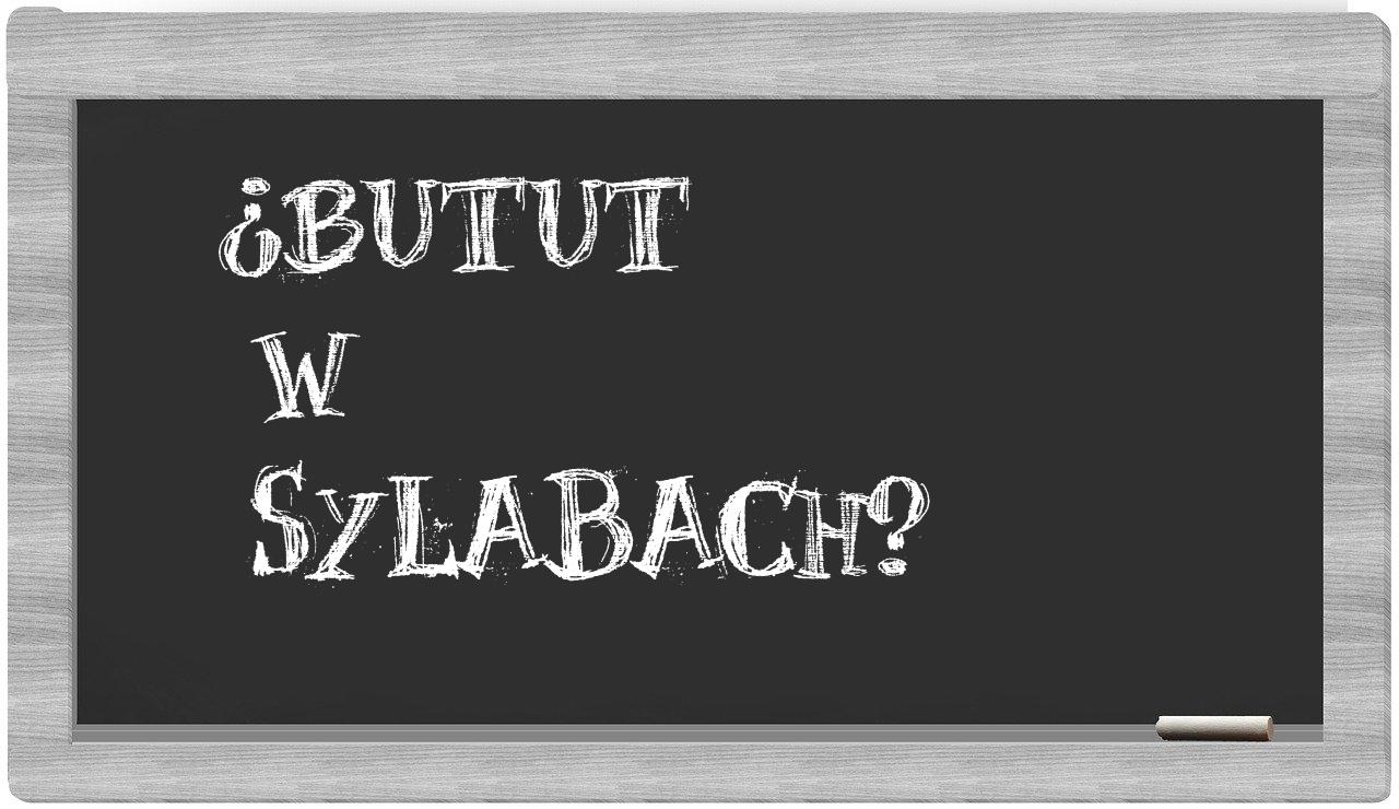 butut in syllables