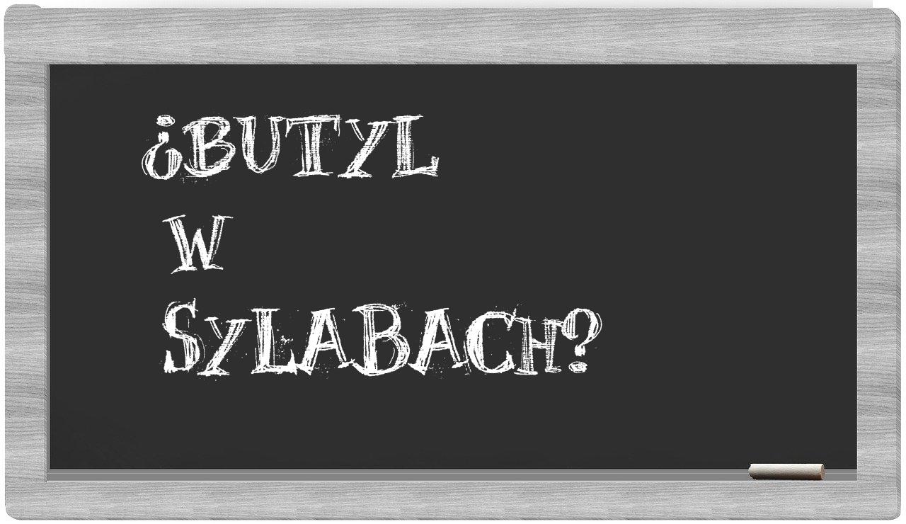 butyl in syllables