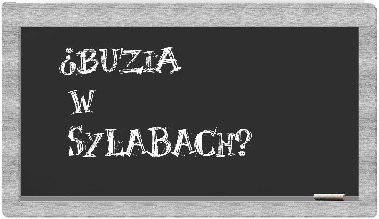 buzia in syllables