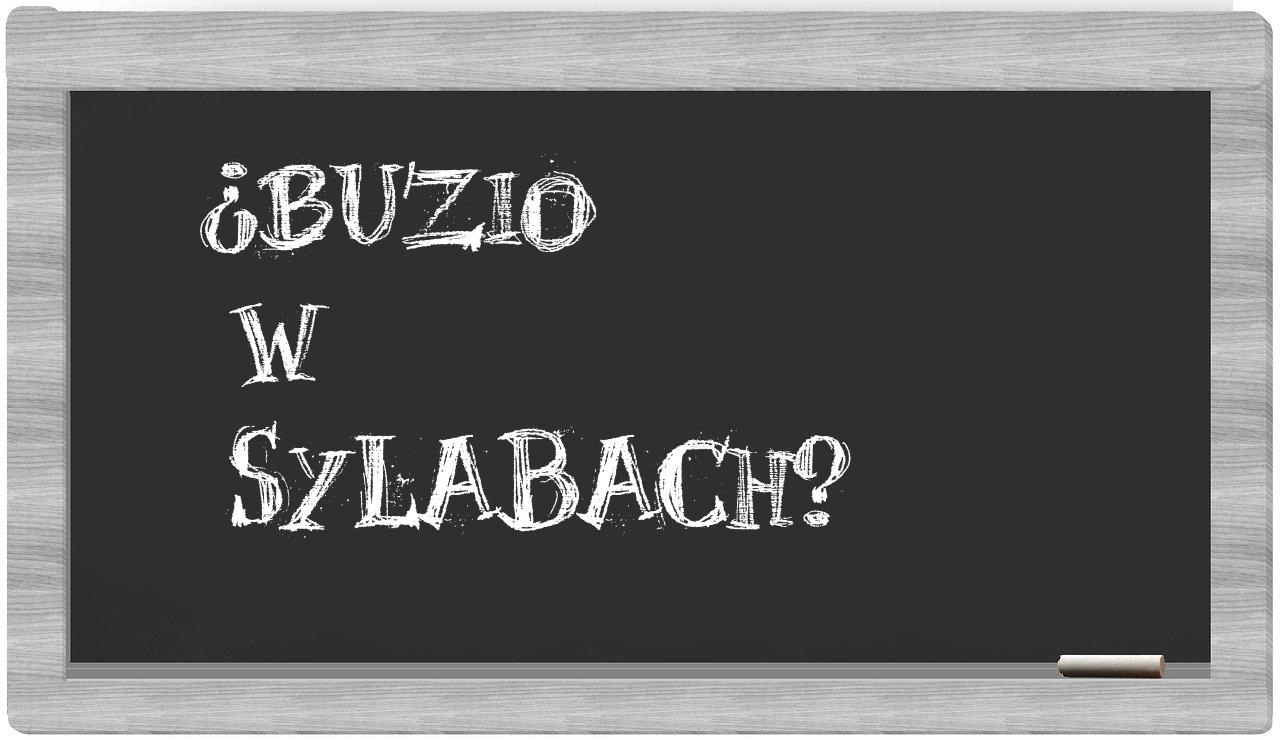 buzio in syllables