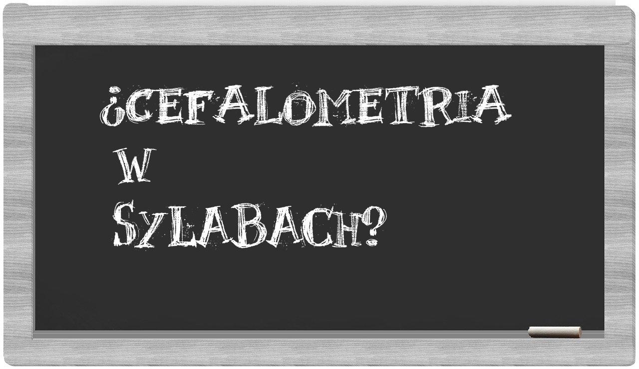 cefalometria in syllables