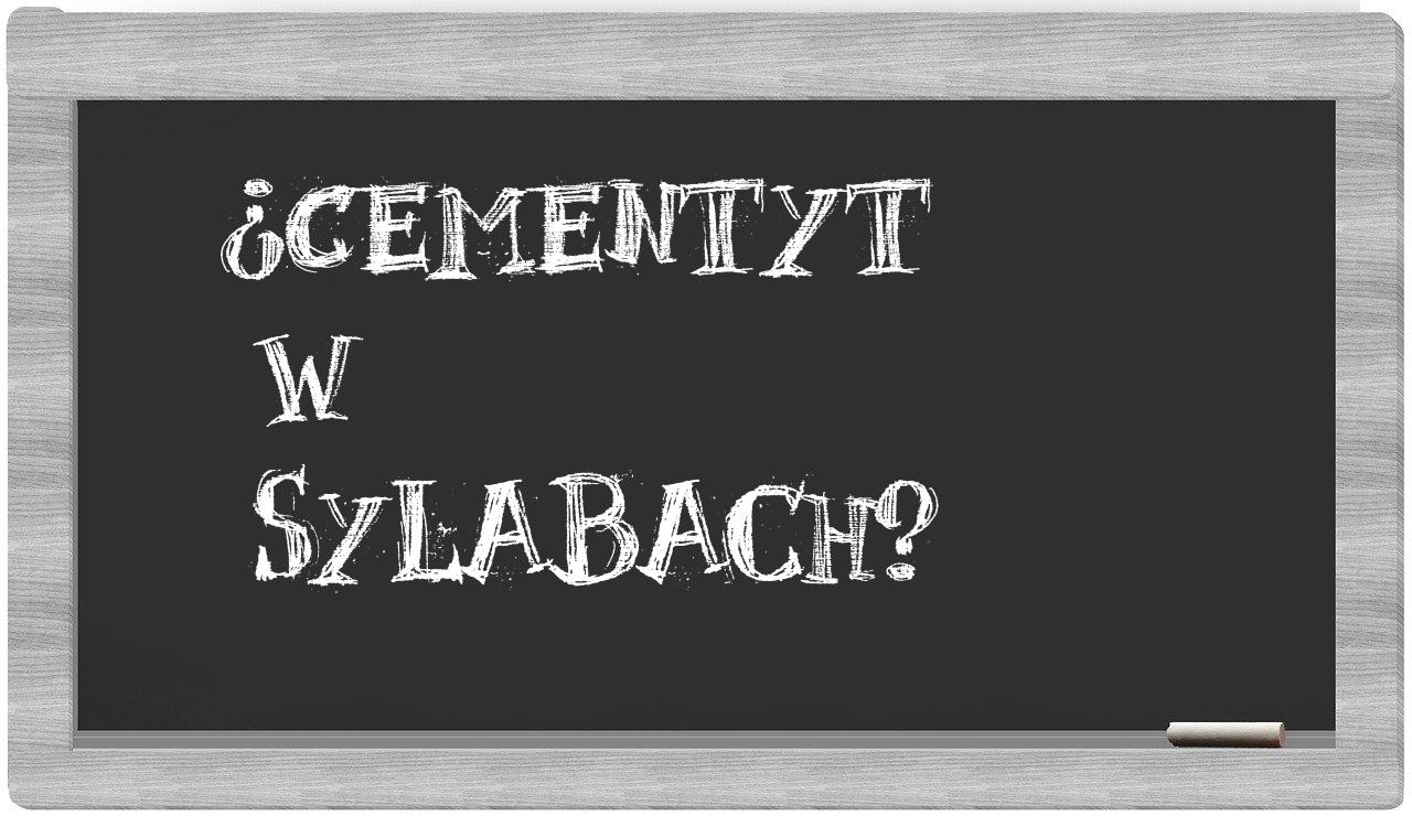 cementyt in syllables