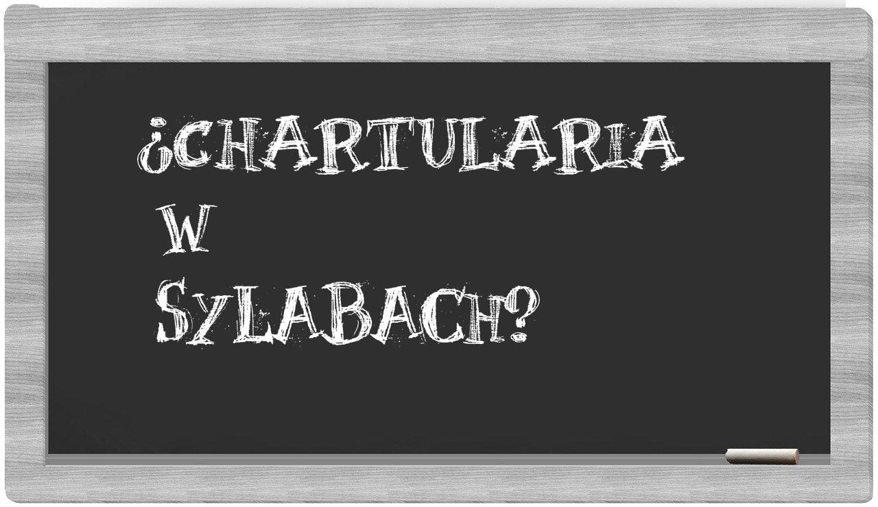 chartularia in syllables
