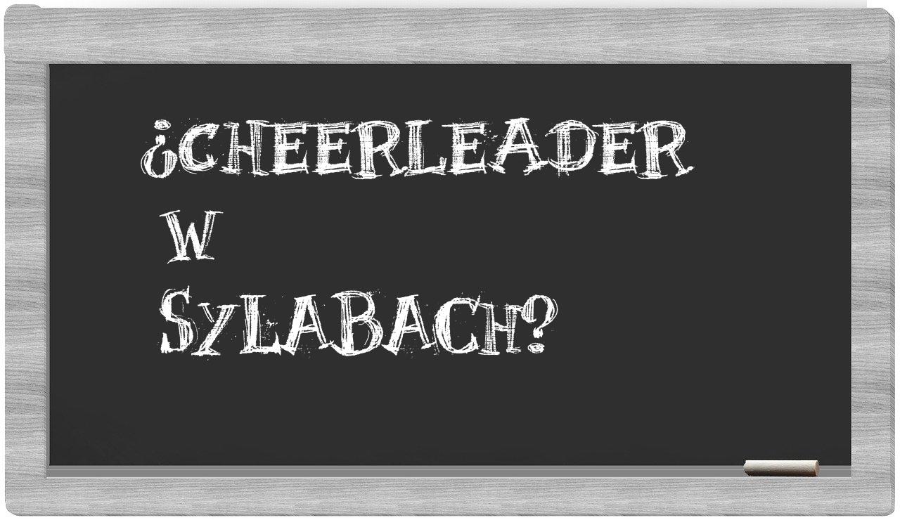 cheerleader in syllables