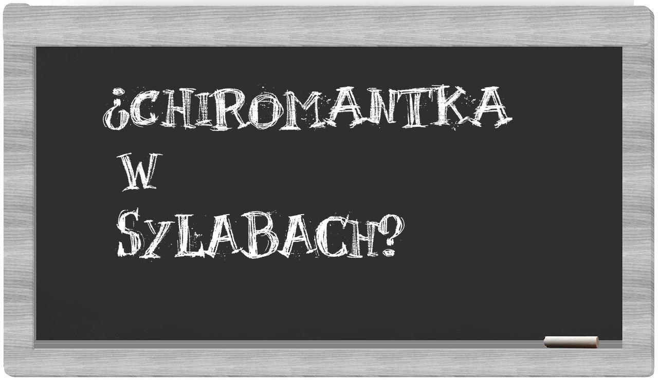 chiromantka in syllables