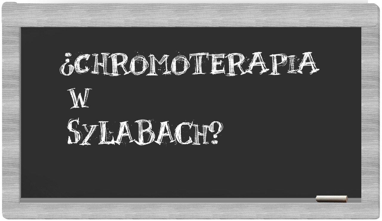 chromoterapia in syllables
