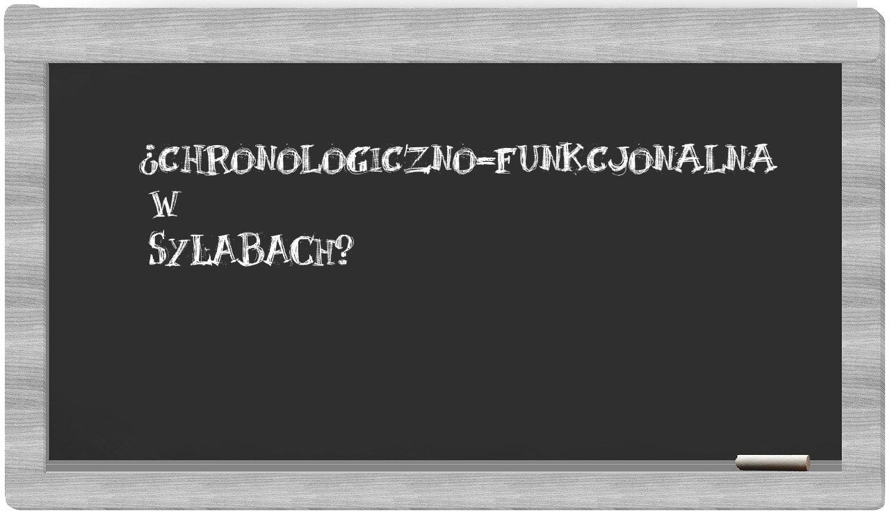 chronologiczno-funkcjonalna in syllables