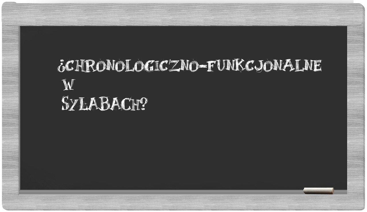 chronologiczno-funkcjonalne in syllables