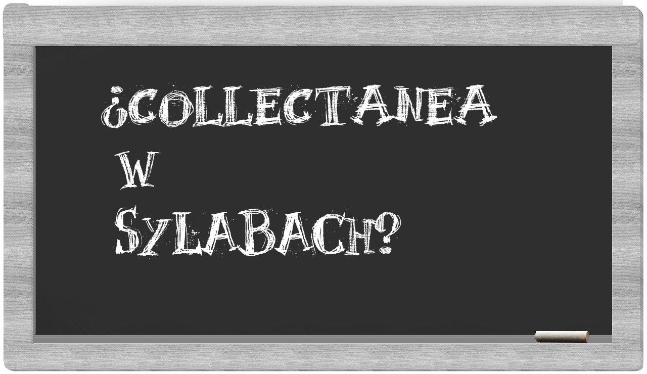 collectanea in syllables